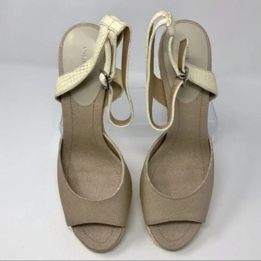 Nine West Casting Platform Sandals w/Reptile 10M